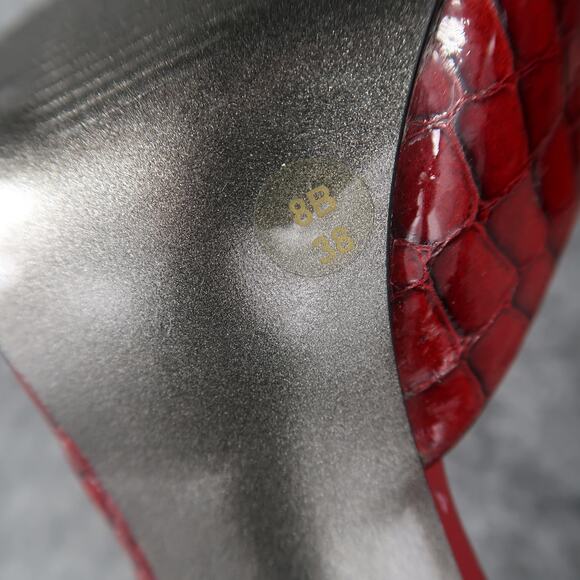 Jessica Simpson Shoes Womens 8 Pumps Stiletto Heel Peep Toe D'Orsay Red Platform - Picture 14 of 14